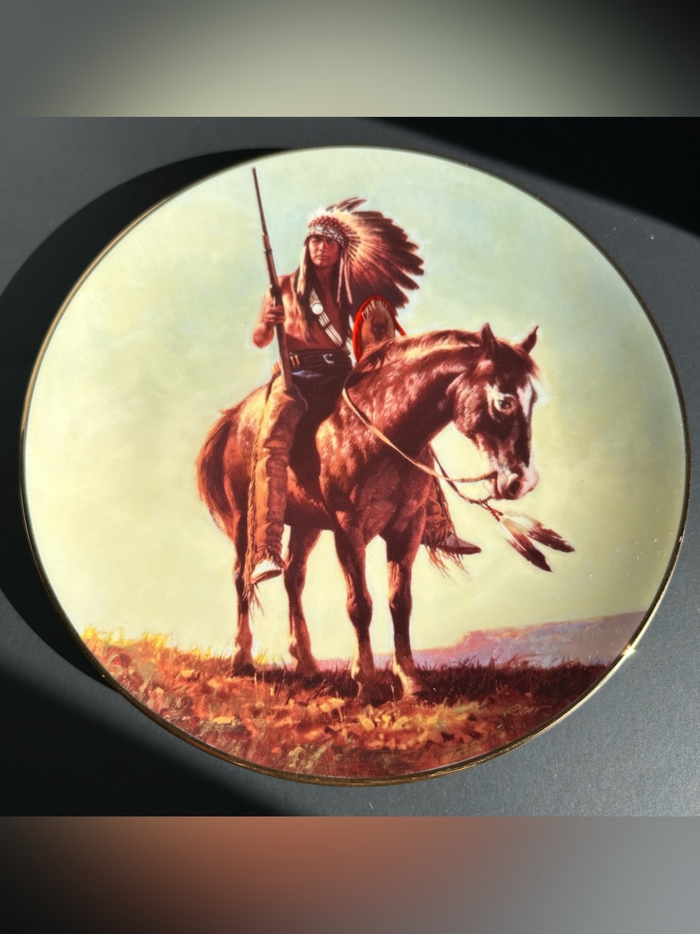 "Moment of Contemplation" Collector Plate/Chuck Ren/The Hamilton Collection/1995